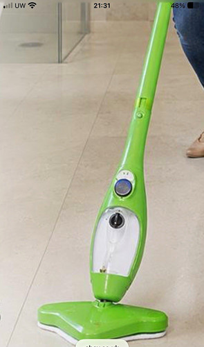 Green white upright - upright, mop